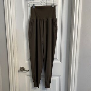 Aerie High-Waisted Joggers in Dark Brown